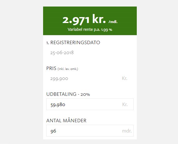 Billånberegner